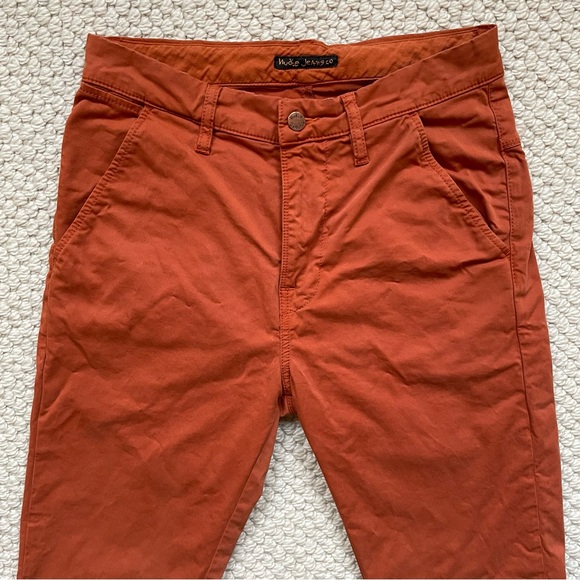 Mens Nudie Jeans orange pants - Picture 2 of 10